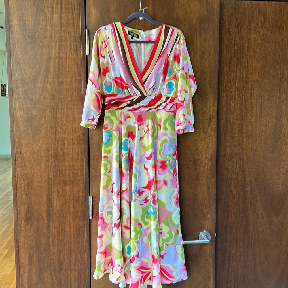 Rickie Freeman Teri Jon Patterned Dress